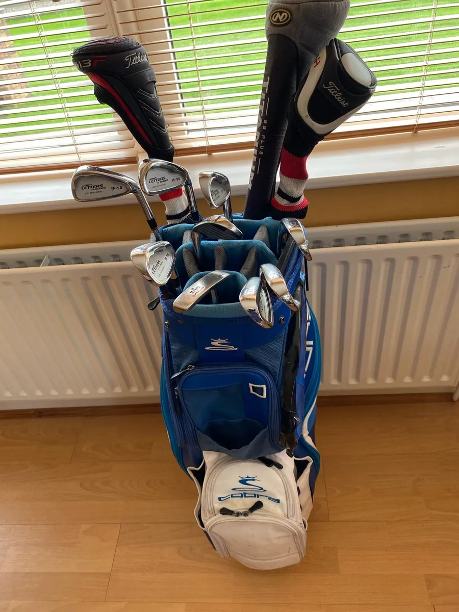 Full set of clubs bag and trolley - Image 2