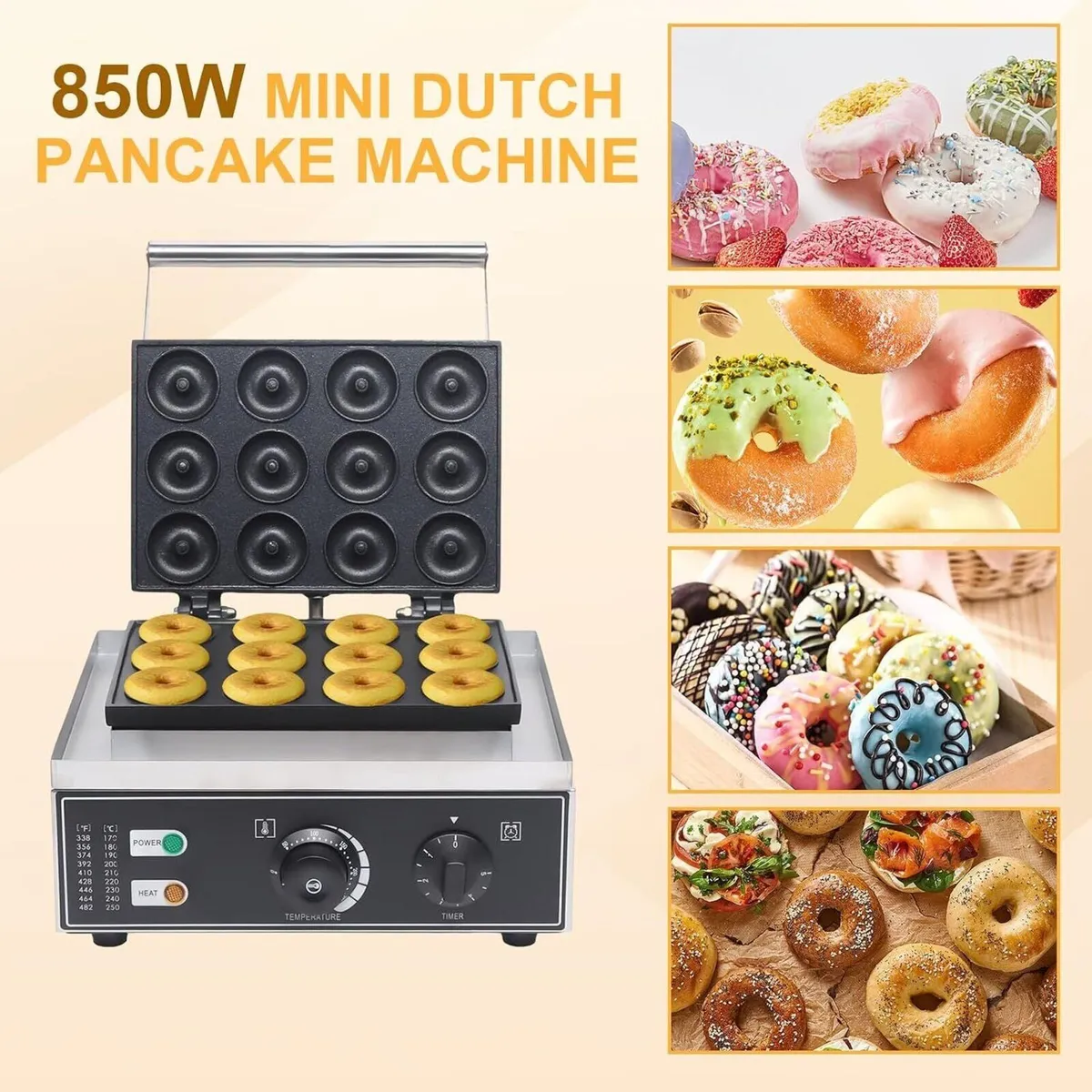 Commercial 12-Hole Electric Donut Maker - Image 2