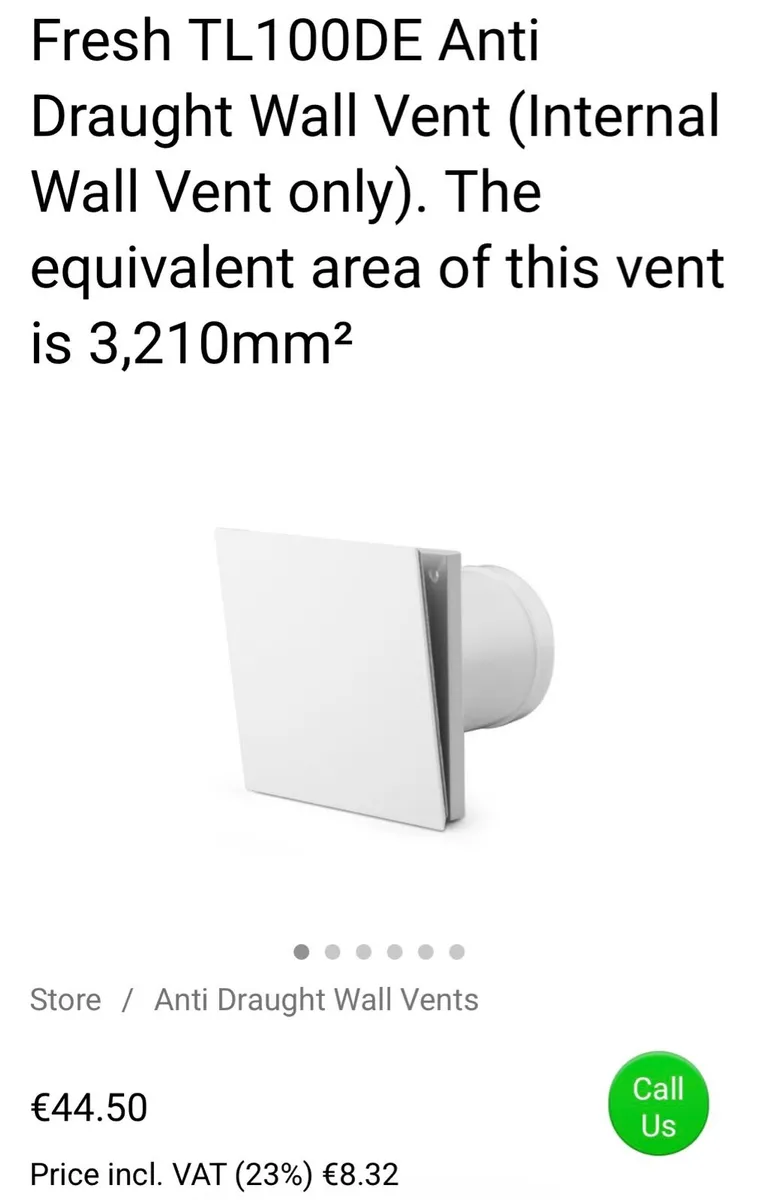 Anti Draught wall vent kits - Image 1