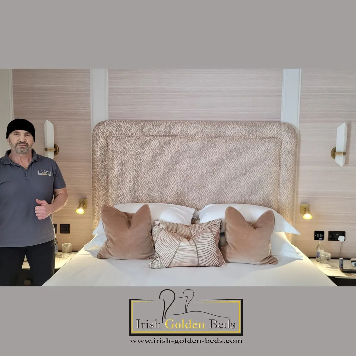 bed frame and headboard, free delivery - Image 1