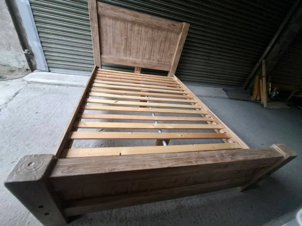 5ft King Bed Frame – Rustic Style (DELIVERY) - Image 3