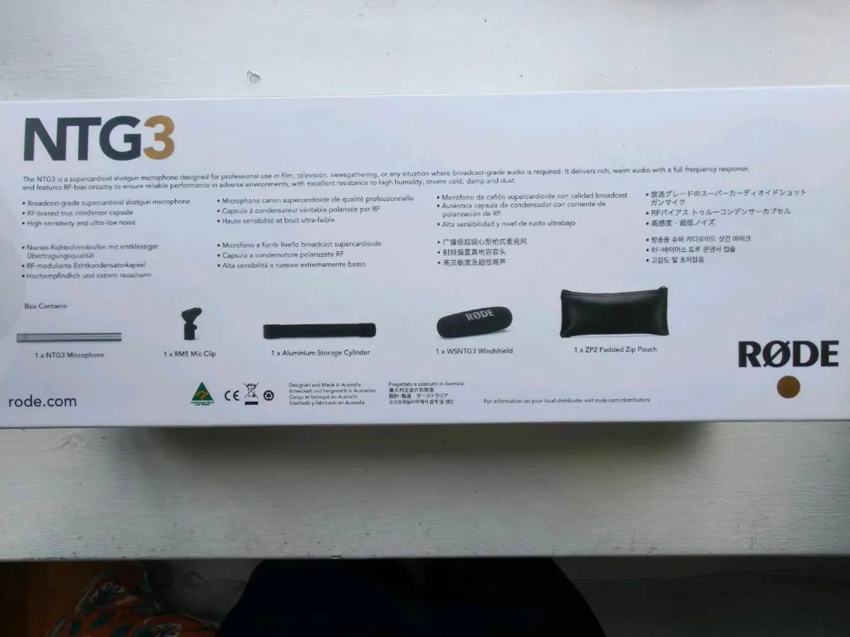 RØDE NTG3 Professional Shotgun Microphone New - Image 2