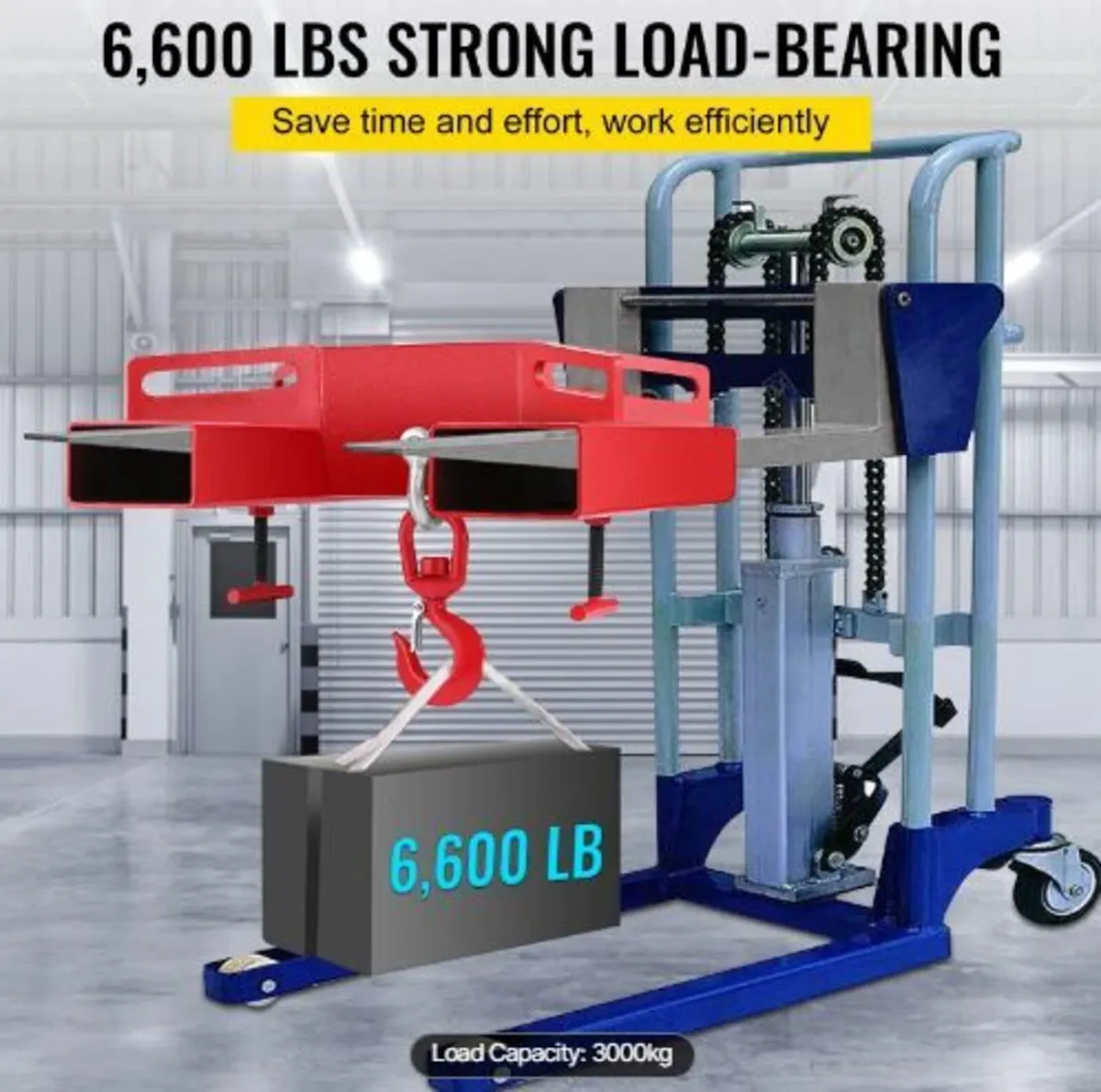 3 Ton Forklift Lifting Hook 6000 LBS/3000KG - Image 2