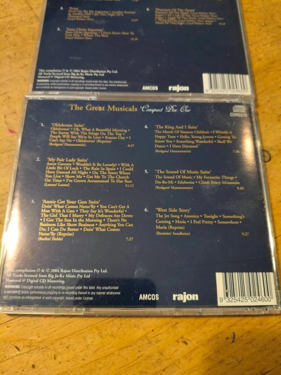 CDs from a compilation, titled "The Great Musicals - Image 4