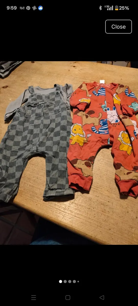 Next Boys Rompers,one with Gray top. 9/12 months. - Image 1