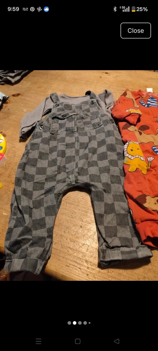 Next Boys Rompers,one with Gray top. 9/12 months. - Image 2