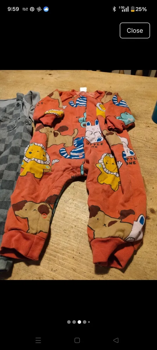 Next Boys Rompers,one with Gray top. 9/12 months. - Image 3