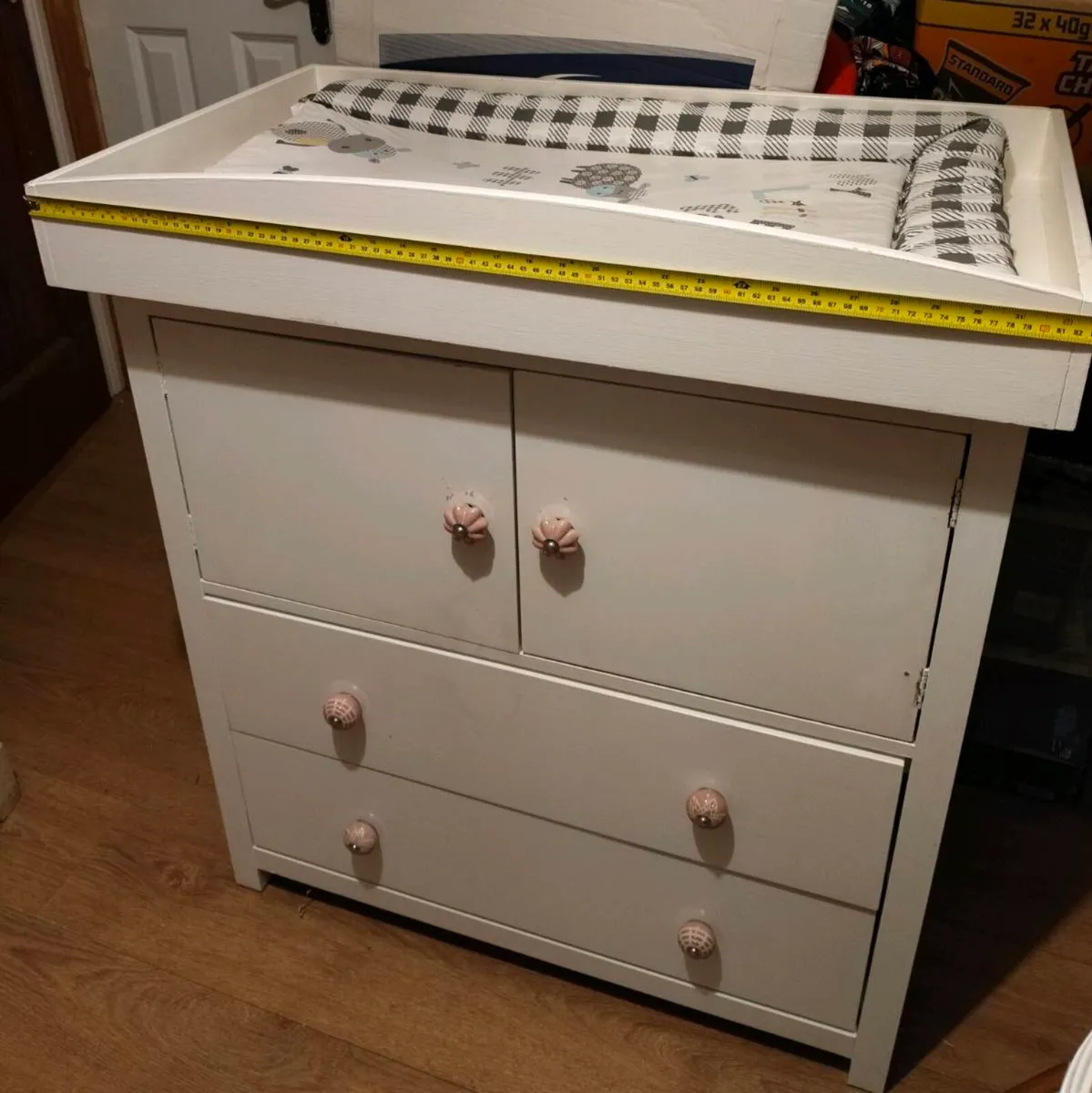 baby changing unit, painted white with 
a detachab - Image 3