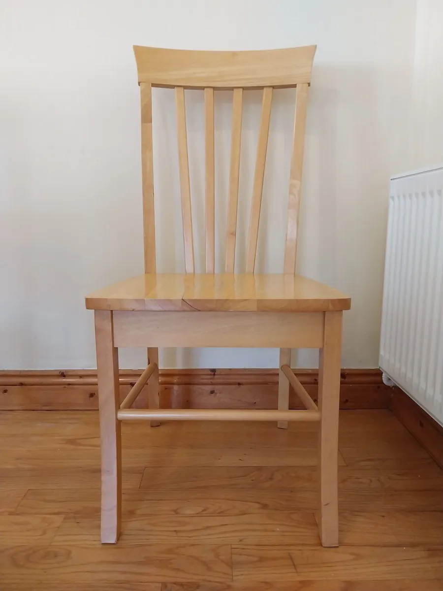 6 x Solid Wood Chairs - Image 1