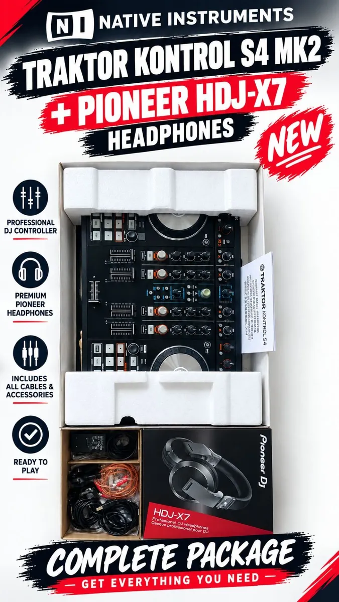 Native Instruments Traktor Kontrol S4 MK2 &Headset - Image 1