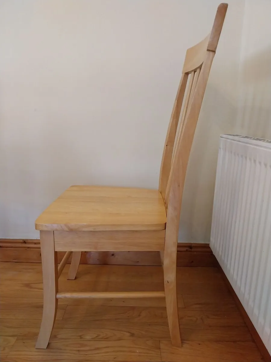 6 x Solid Wood Chairs - Image 2