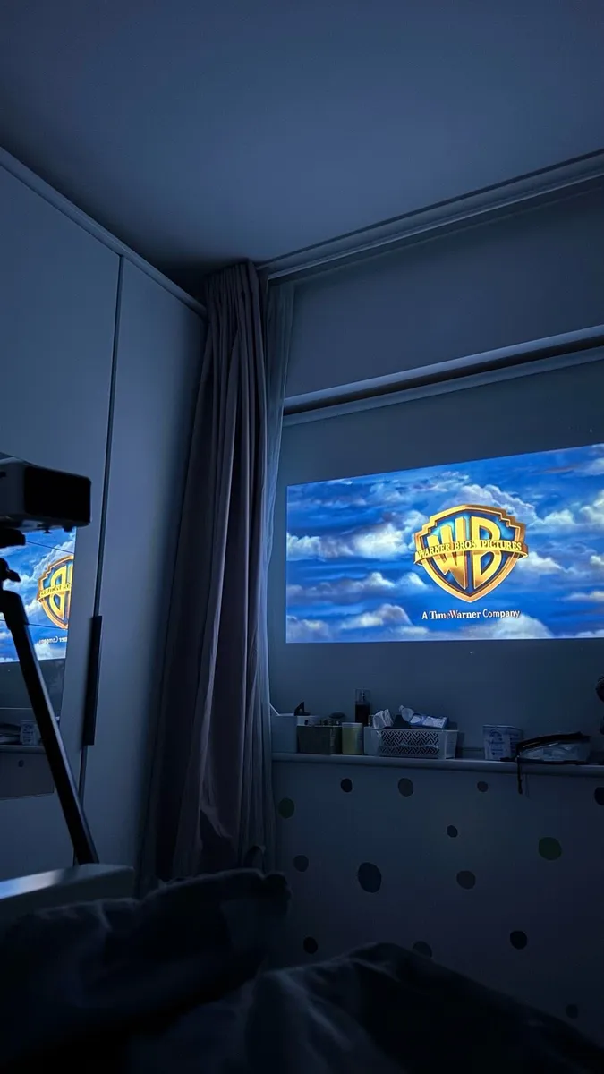 Projector with Amazon Fire Tv Stick and Tripod - Image 1
