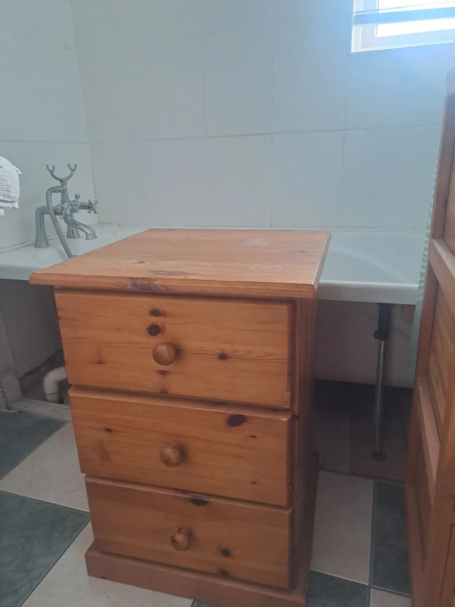Two seater sofa, One bedside locker, One chest of - Image 2
