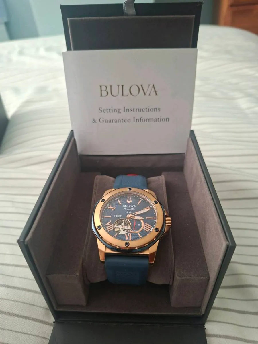 Mans bulova marine star automatic watch - Image 1