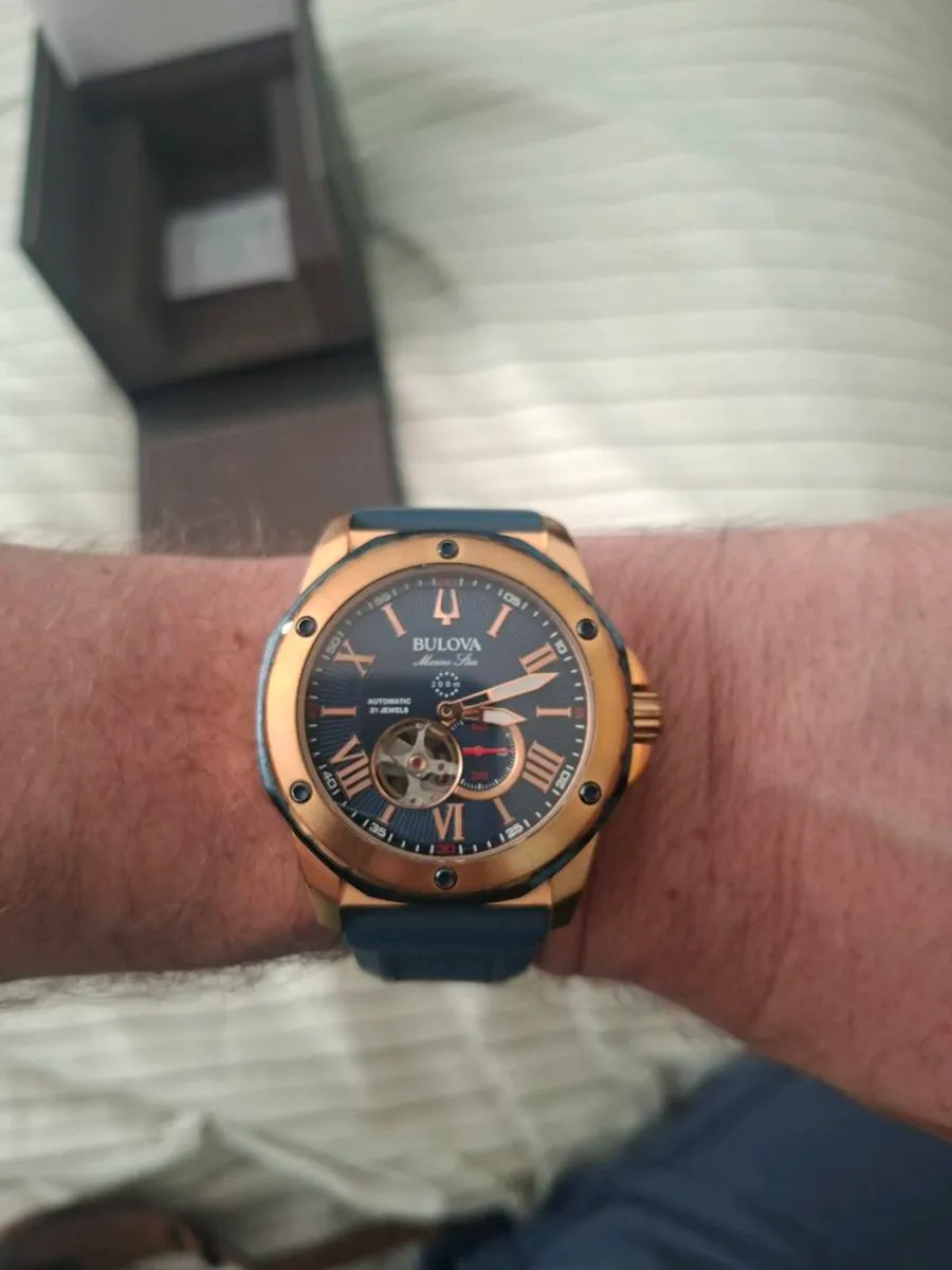 Mans bulova marine star automatic watch - Image 3