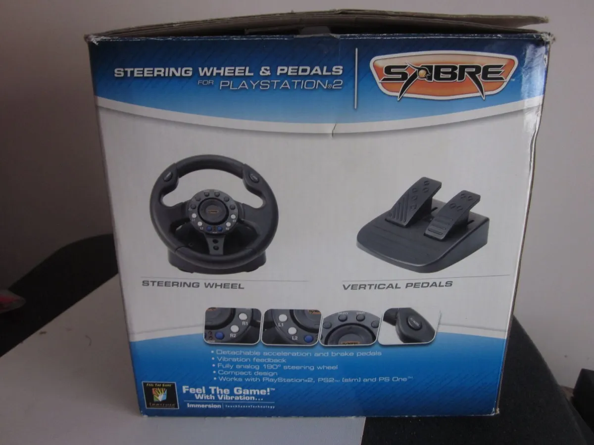 PS2 Sabre AG08230 Compact Steering Wheel & Pedals - Image 2