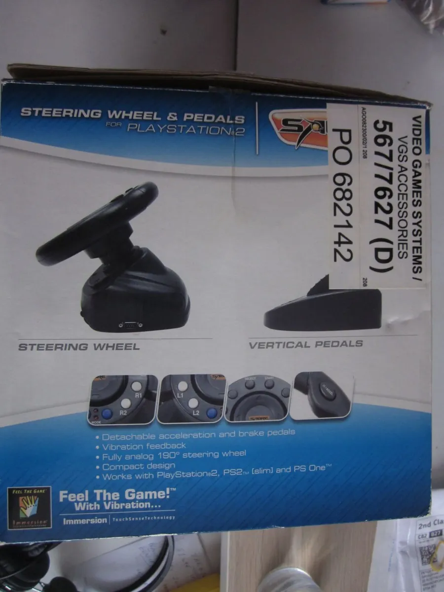 PS2 Sabre AG08230 Compact Steering Wheel & Pedals - Image 4