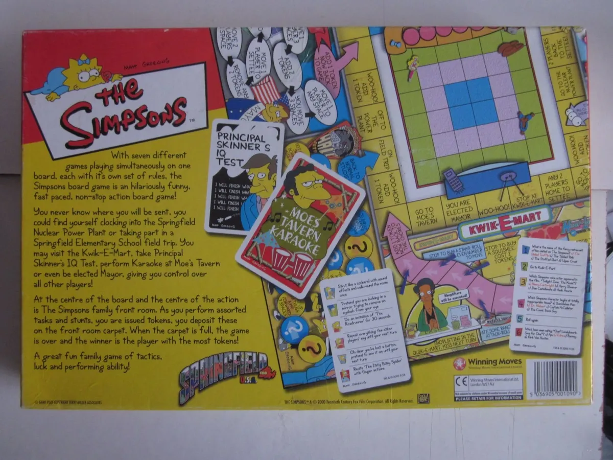The Simpsons Board Game by Winning Moves  2000 - Image 2