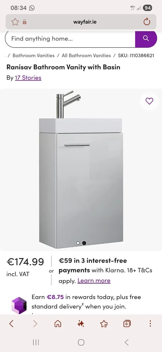 Wash hand basin & vanity - Image 1