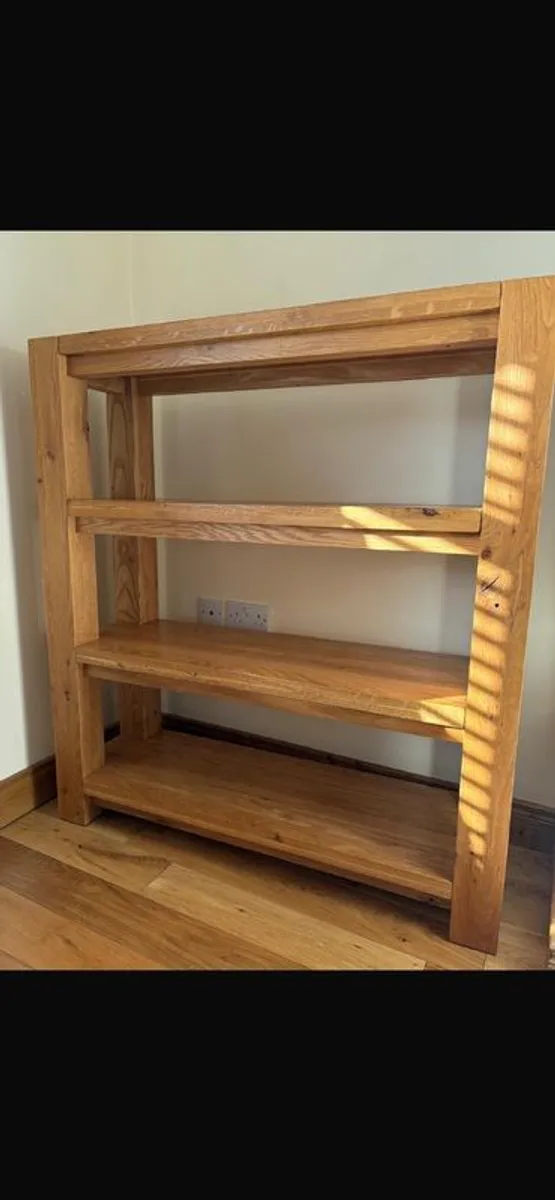solid oak shelf unit - Image 1