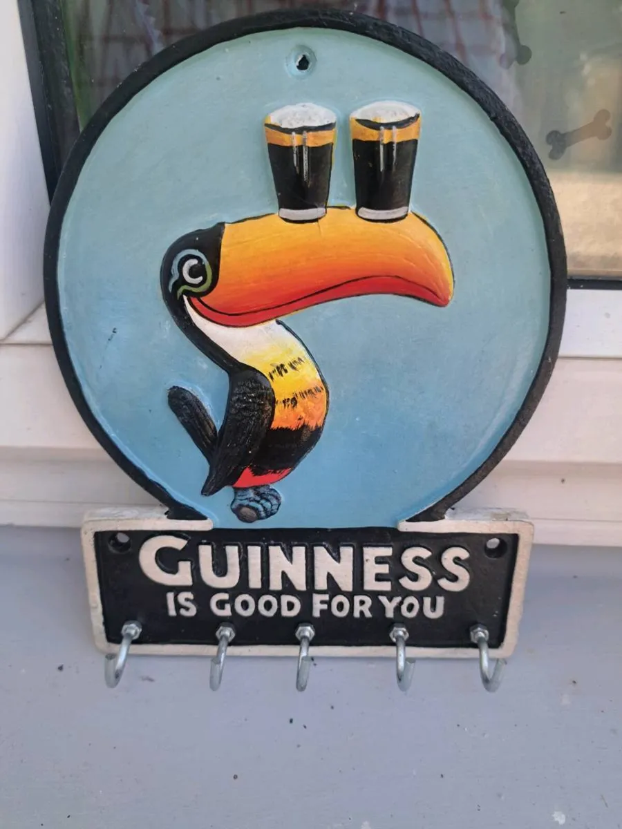 Guinness cast  iron  key ring holder