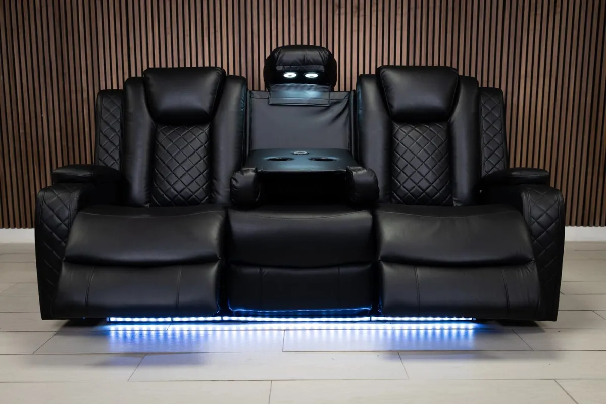 Ashbyrne Electric Leather Recliner Sofa Set - Image 2