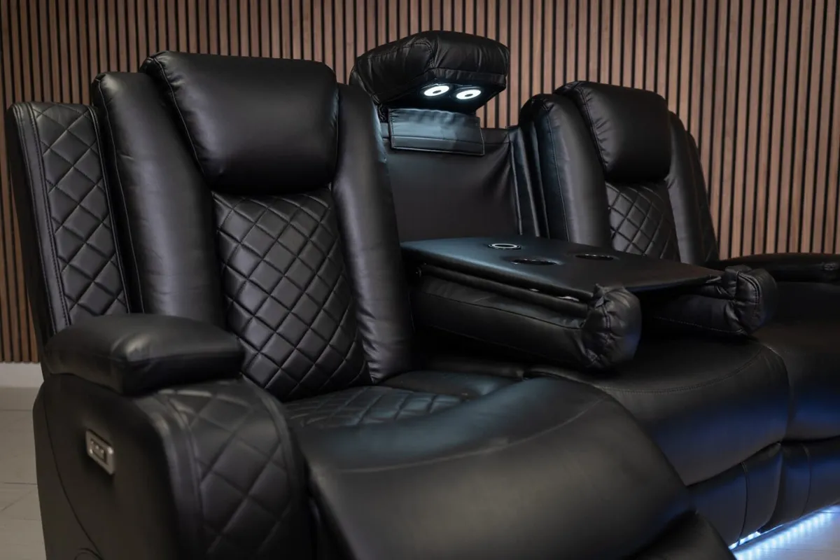 Ashbyrne Electric Leather Recliner Sofa Set - Image 3