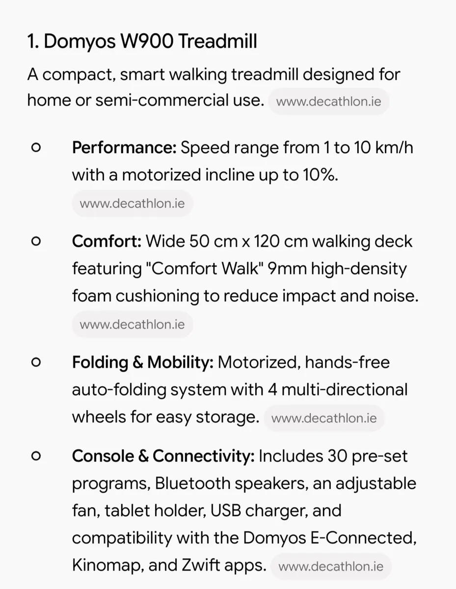 Domyos W900 Smart Treadmill - Image 1