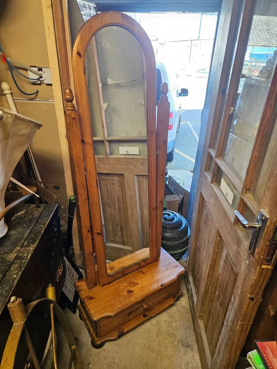 Pine Free Standing Mirror - Image 1