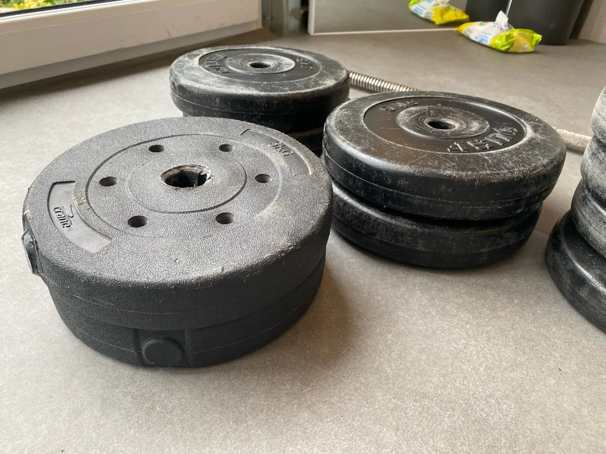 Gym weights + barbell + dumbbells - Image 4