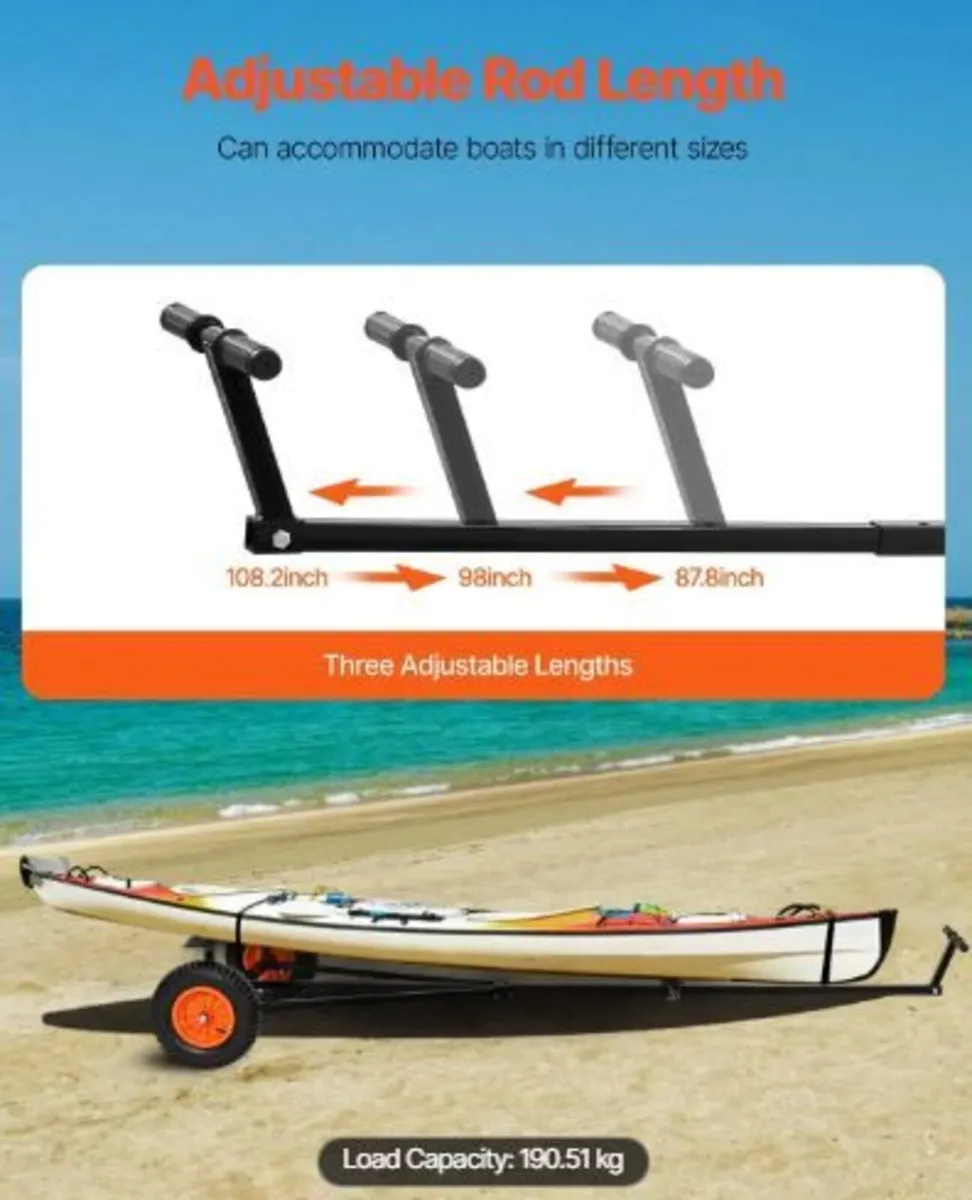 Boat Trailer Dolly, 420lbs Load Capacity - Image 2