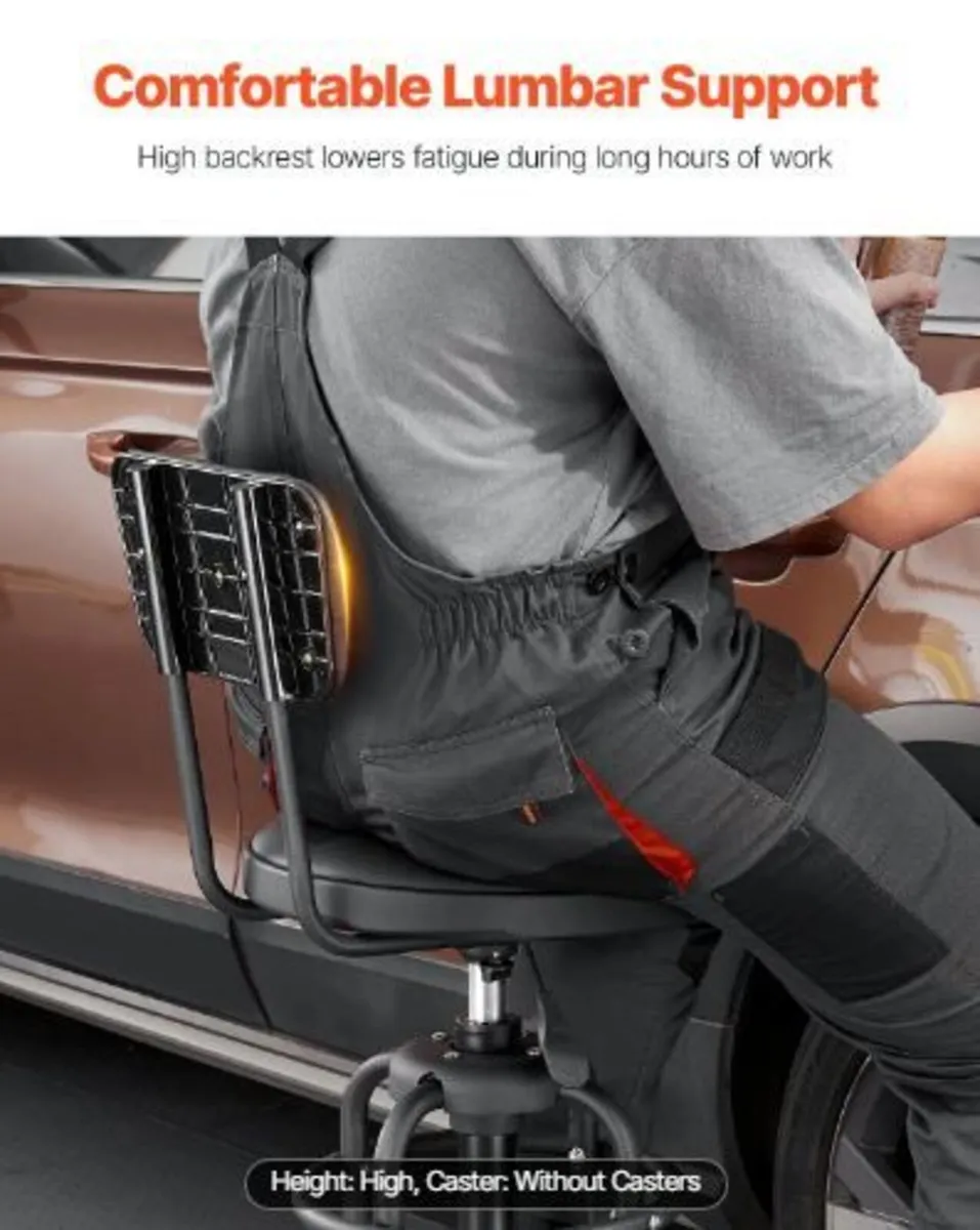 Shop Stool with Backrest - Image 4