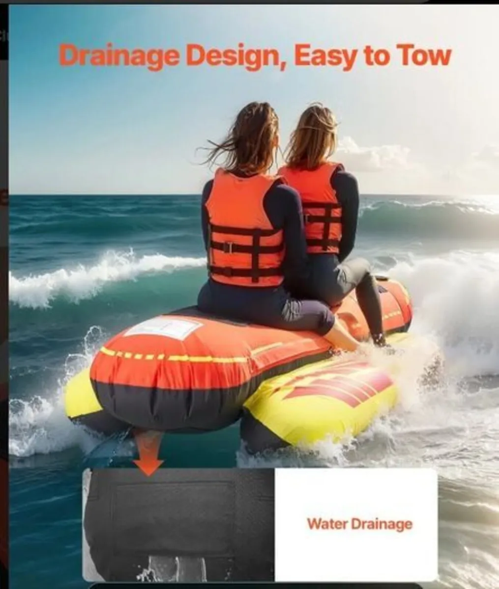 Banana Boat 3 Person Inflatable Towable Tube Heavy - Image 4