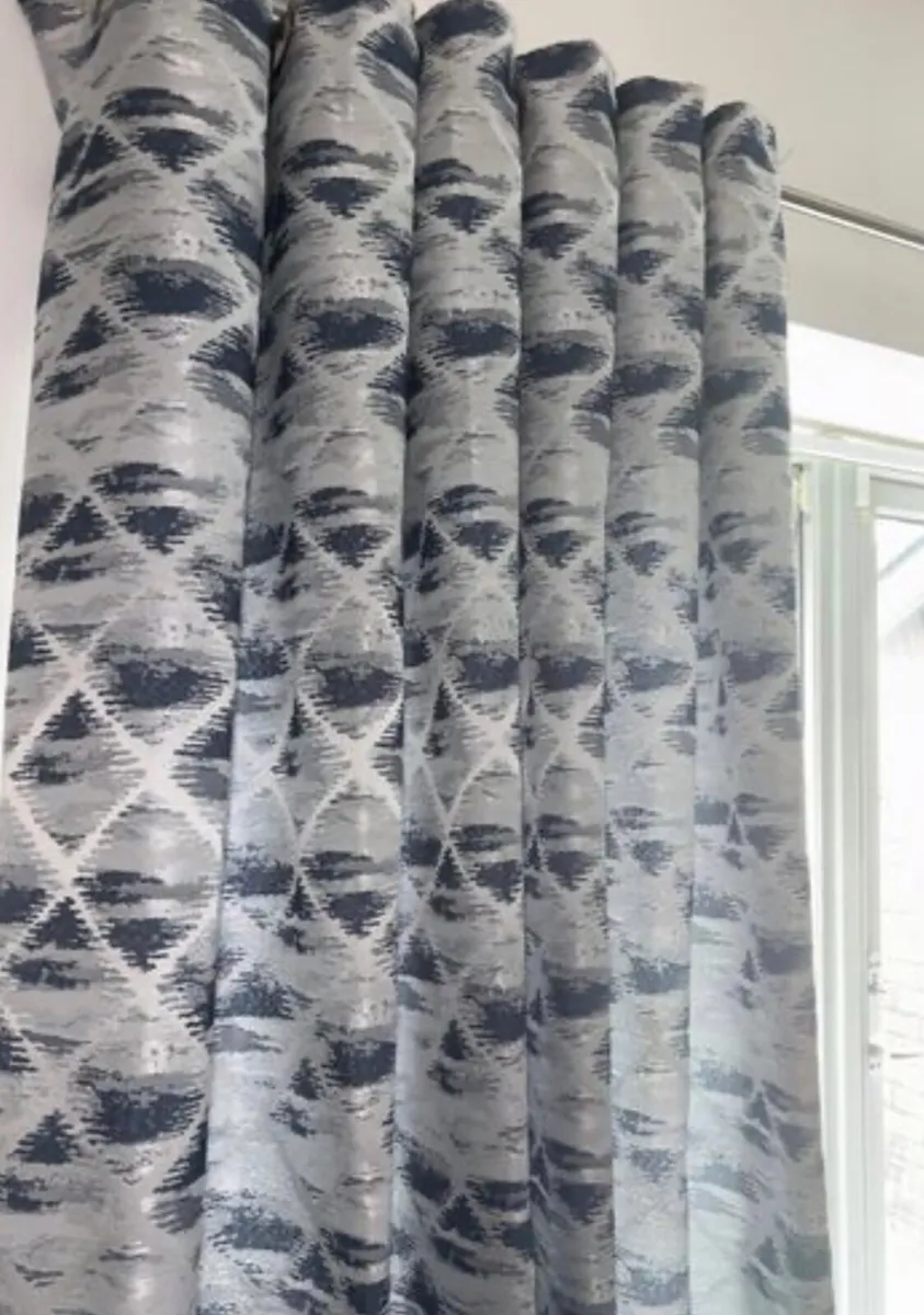 Homestore and more curtains with cushions and lamp - Image 1