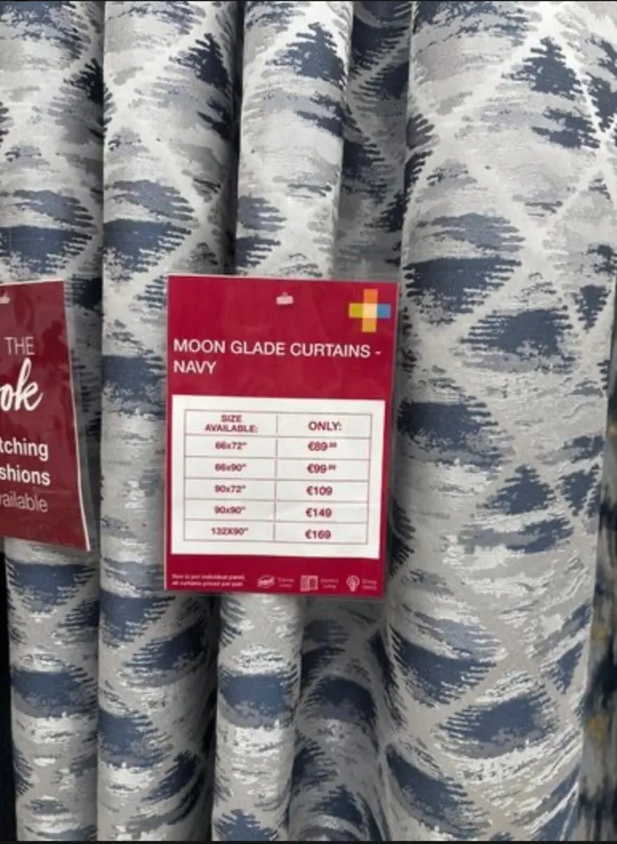 Homestore and more curtains with cushions and lamp - Image 2