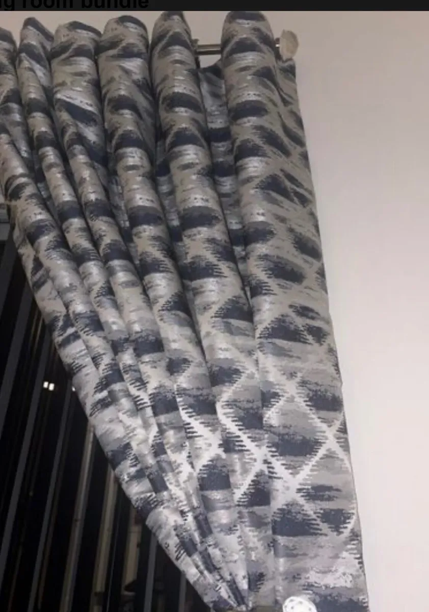 Homestore and more curtains with cushions and lamp - Image 4