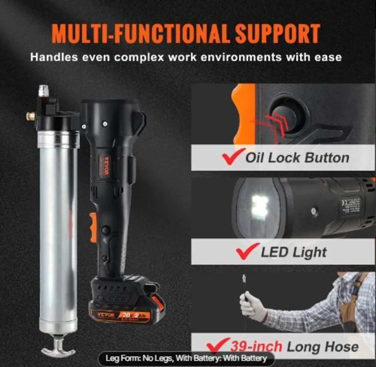Cordless Grease Gun, 20-Volt, 10,000 PSI - Image 4