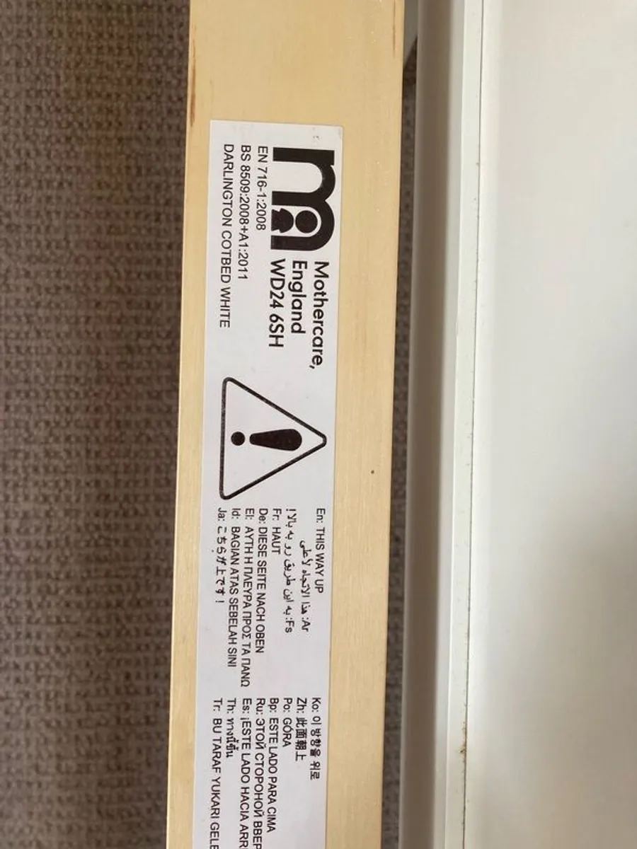 Mothercare Baby Cot and mattress - Image 3