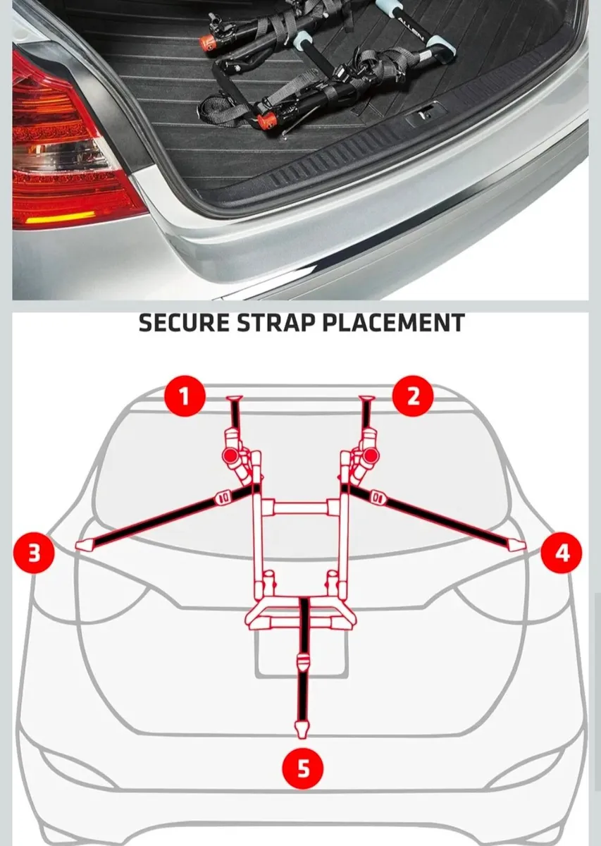 Allen Sports Deluxe 2-Bike Trunk Rack – Brand New - Image 4