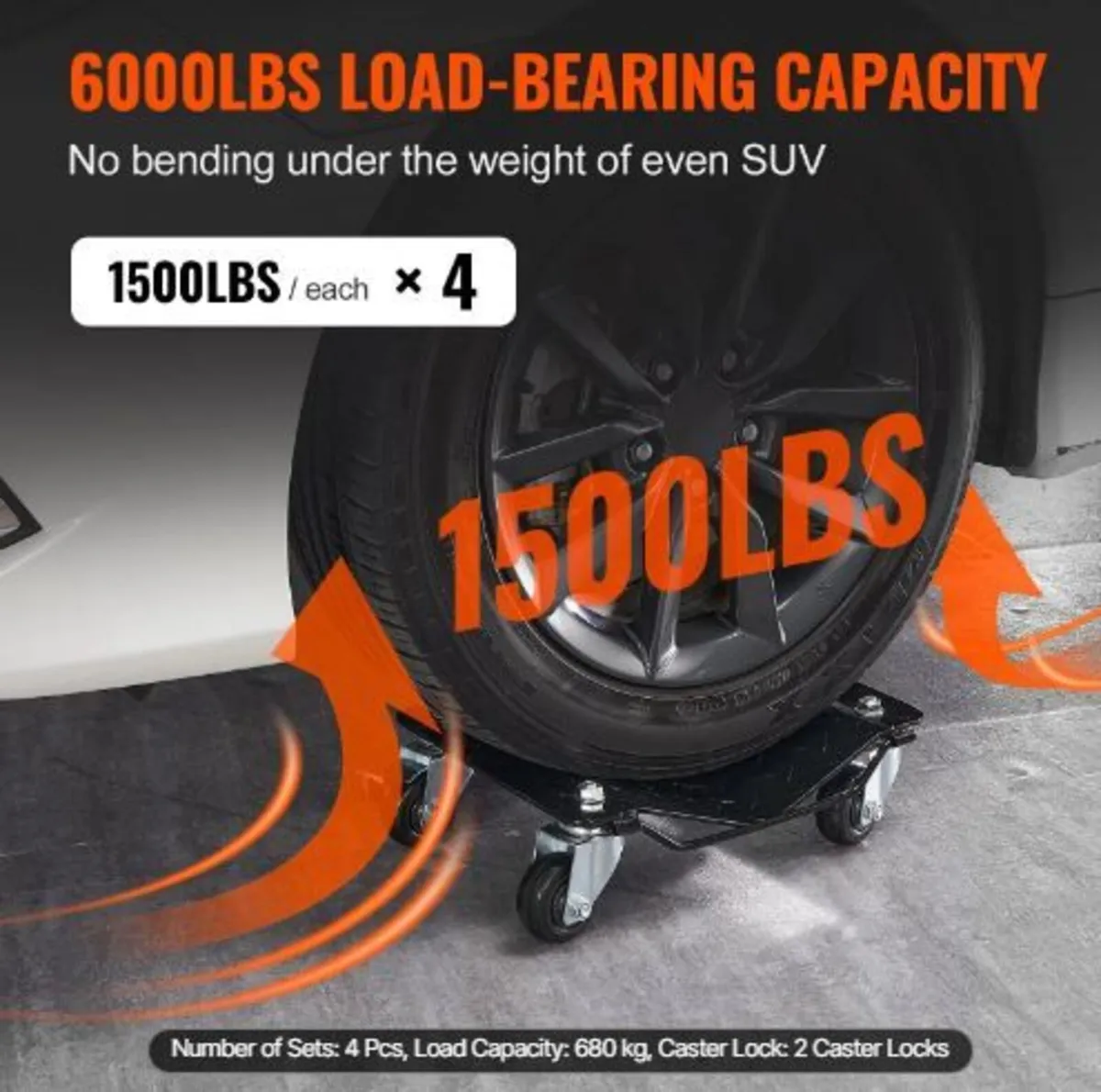 Car Dolly Wheel Tire Dolly 4 PCS Heavy Duty - Image 4