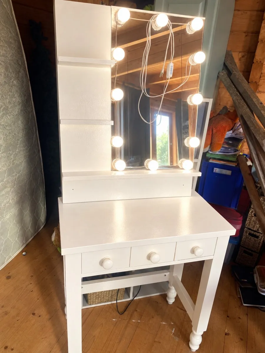 Vanity mirror desk - Image 1