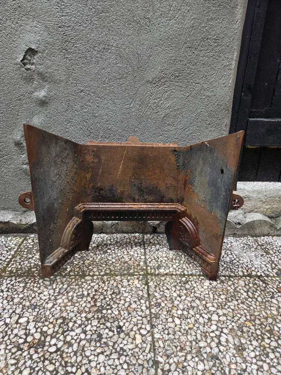antique cast iron fireplace grate - Image 1