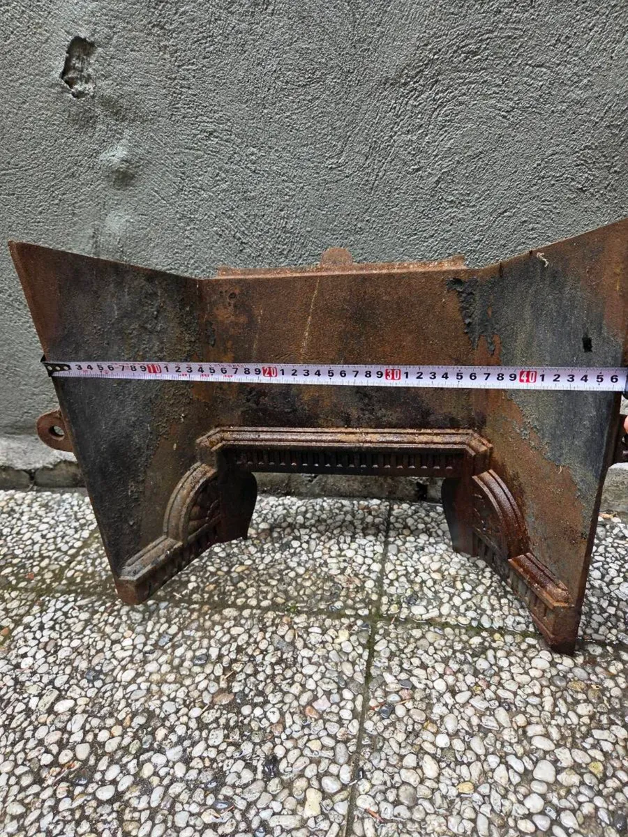 antique cast iron fireplace grate - Image 2
