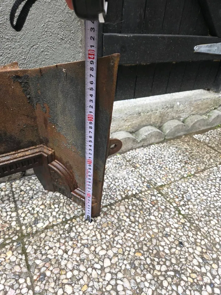 antique cast iron fireplace grate - Image 3
