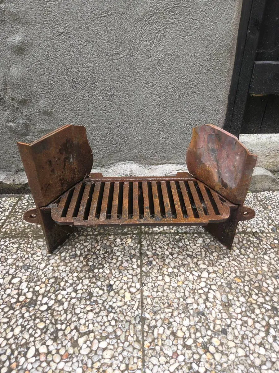 antique cast iron fireplace grate - Image 4