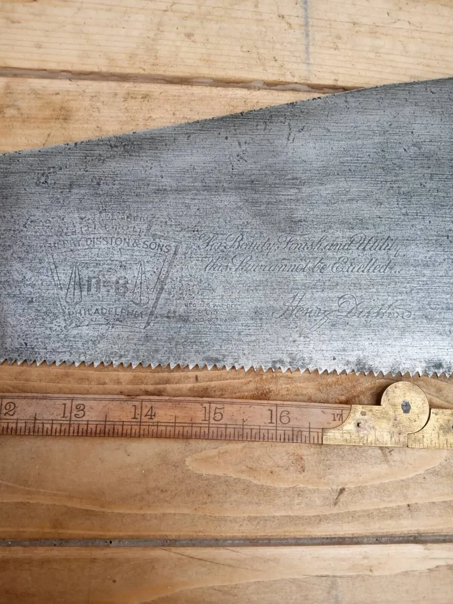 Vintage disston d 8 cross cut saw - Image 3