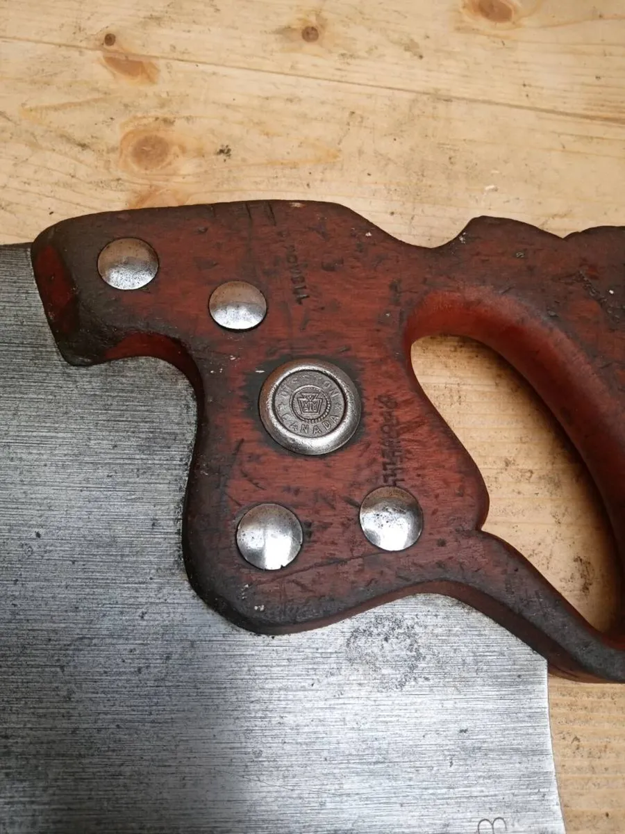 Vintage disston d 8 cross cut saw - Image 4