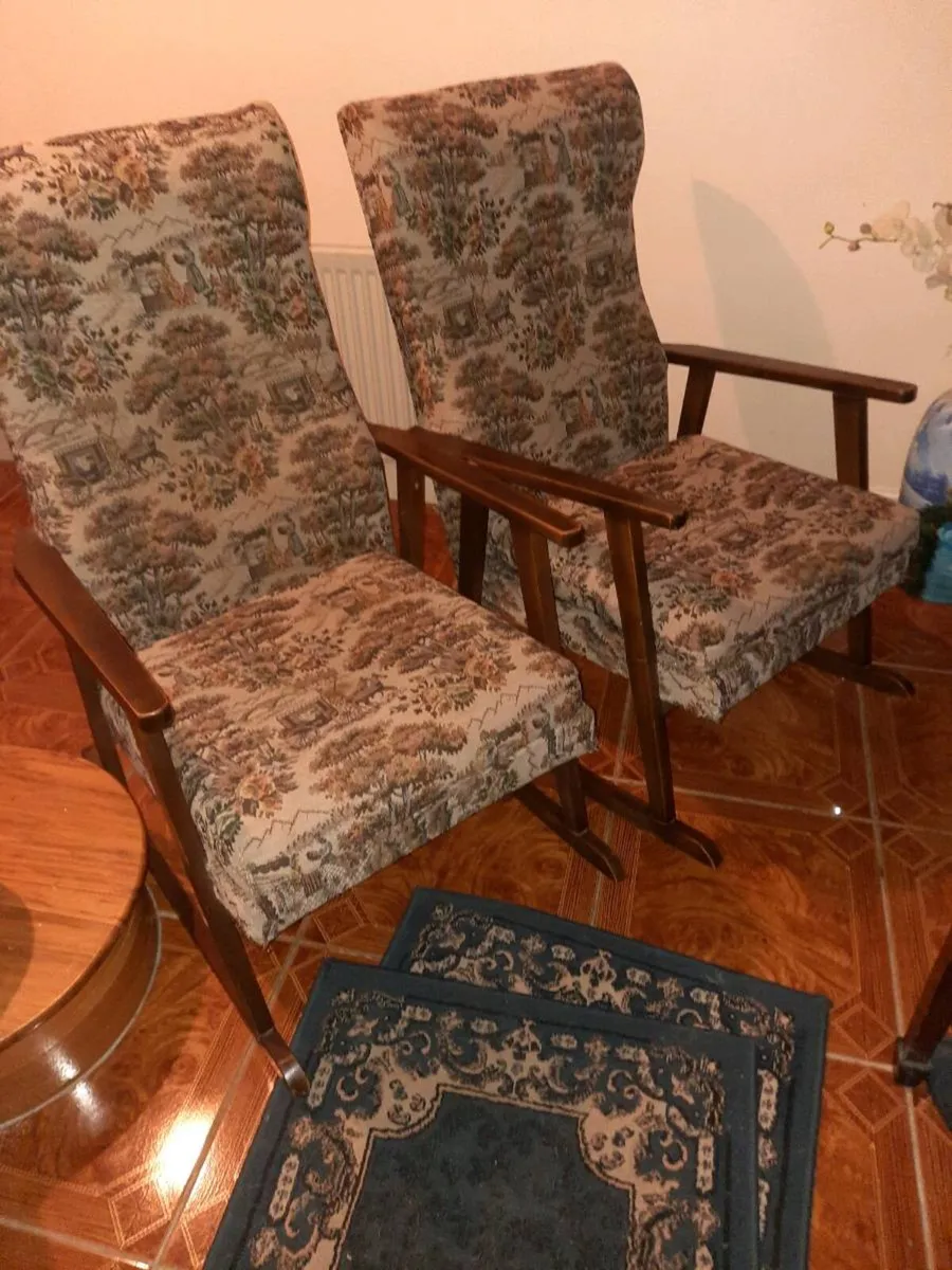 Vintage  rocking  armchairs - Image 4