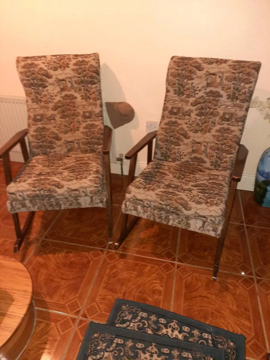 Vintage  rocking  armchairs - Image 1