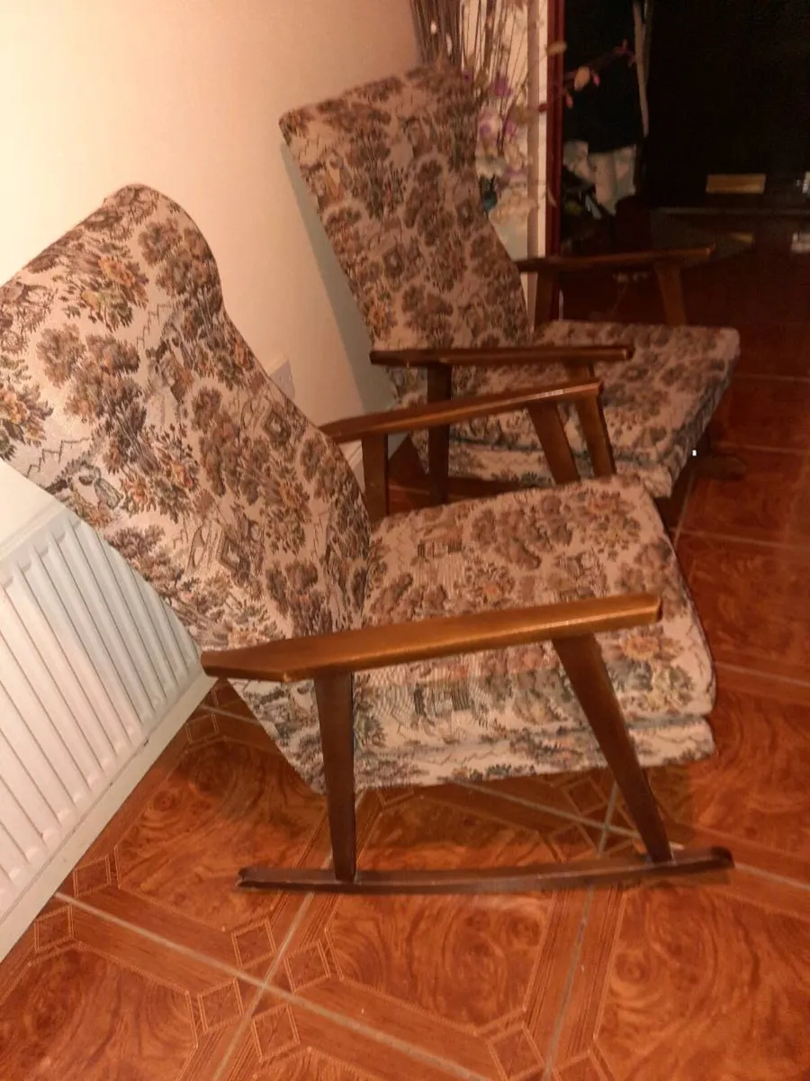 Vintage  rocking  armchairs - Image 2